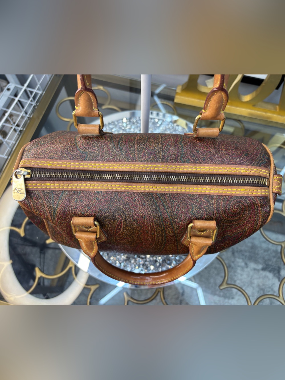 Etro vintage Paisley Boston bag EUC - Picture 4 of 13